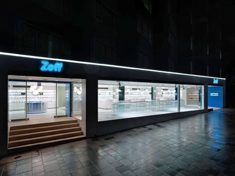 フラッグシップショップ「Zoff Park Harajuku」の外観
