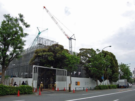 代官山・旧山手通り沿いで建設工事が進む現在の「代官山プロジェクト」の様子