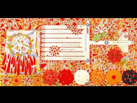 「ころがるさくら・東京大空襲」（部分、2006年）