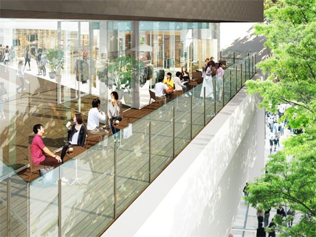表参道沿いに併設する「OMOHARA Cafe」（写真＝イメージ）にはテラス席も用意する