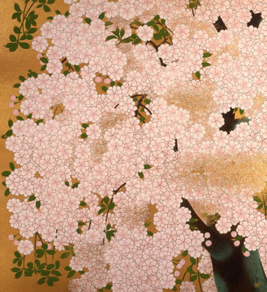 橋本明治「朝陽桜」（1970年、紙本・彩色、山種美術館蔵）