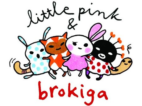 スウェーデンの絵本「リトルピンク＆ブロキガ」のキャラクター &copy; brokiga&co
