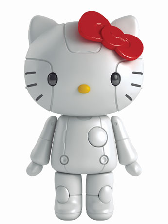 キティ型のロボット（＝写真）をベースにした作品を展示する&copy;2012 SANRIO CO., LTD.