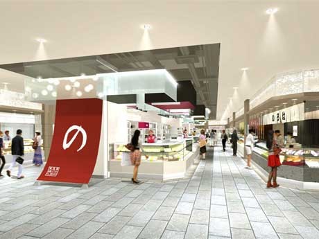 「東横のれん街」移設後のイメージ（洋菓子・和菓子ゾーン）