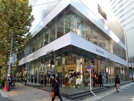 同ブランドの店舗最大面積となる「SUITS SELECT_EBISU」の外観