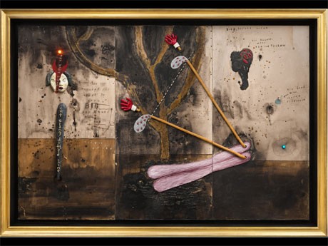 国内初公開作品の1つ「BOB'S SECOND DREAM」（2011）。For all artwork: copyright David Lynch All photos were taken by Robert Wedemeyer.