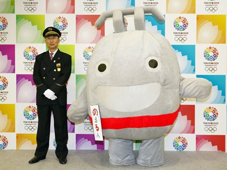 5000系をモチーフにしたデザインの「のるるん」。「乗る」や「ルンルン」連想させることなどから選ばれた
