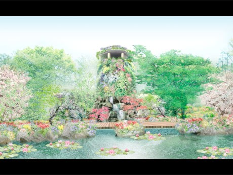 「ウェスティンガーデン」のイメージ。景観アーティスト石原和幸さんとコラボする