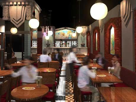 「ビヤホールライオン 銀座7丁目店」をモチーフにした昭和レトロな店内（イメージ）