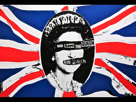 ジェイミー・リードさんが手掛けたセックス・ピストルズの「God Save the Queen」のアートワーク（73万5,000円）
