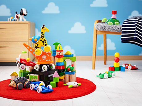 出展ブランドの一つスウェーデン発木製トイ「BRIO」