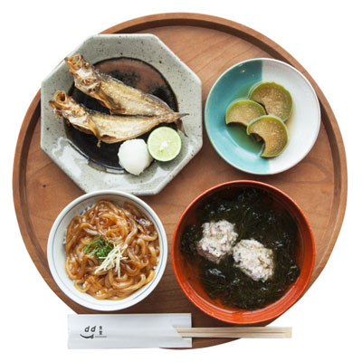 豊岡産の食材を使った「豊岡定食」（1,680円）