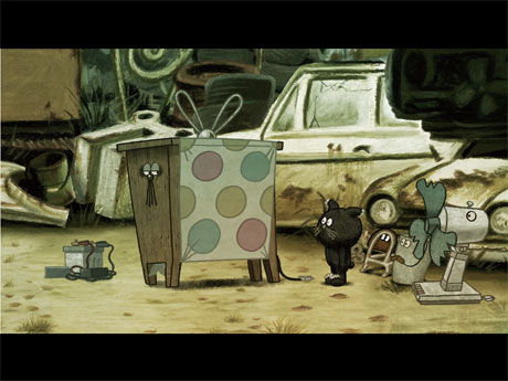 捨てられたテレビの運命を描いた悲喜劇「ゴールデンタイム」より&copy;ROBOT