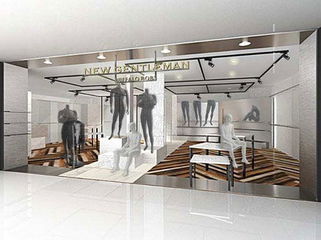 デニム・スーツ・レザーを中心に展開する「NEW GENTLEMAN BUFFALO BOBS」の店舗イメージ