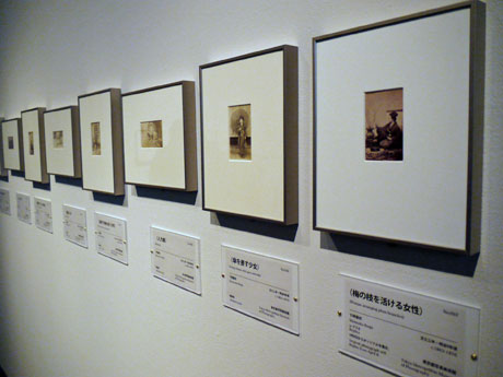 名刺判写真（＝写真）など約280点を展示する場内