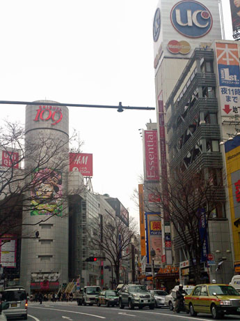 商業地1位の宇田川町23−3（渋谷第一勧銀共同ビル）付近。1平方メートル当たりの公示価格は1,520万円