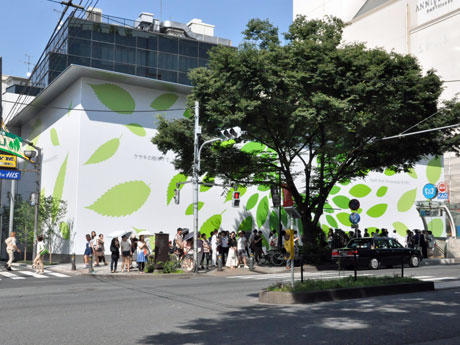 表参道のケヤキの前に位置する「アップルストア表参道」出店予定地