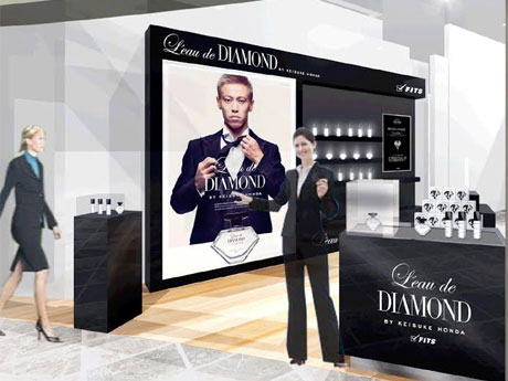 本田圭祐さんのビジュアルを掲出する店舗イメージ