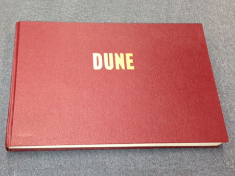 展示する未完作「DUNE」のストーリー・ボード（貸出提供：前田道一氏さん）