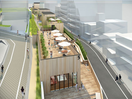 渋谷側から見た施設のふかんイメージ