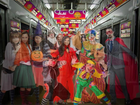 電車内で行う仮装コンテストイメージ