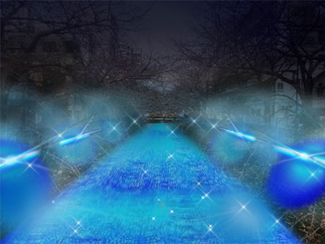 当日は目黒川をブルーにライトアップする（写真はイメージ）