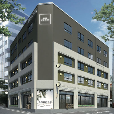 築45年の元倉庫兼事務所をリノベーションする「THE WORKS」外観イメージ