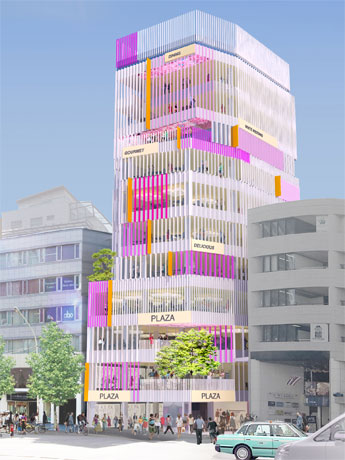 表参道側からのぞむ「キュープラザ原宿」の外観イメージ