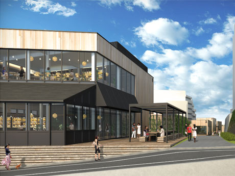 元「渋谷1号踏切」付近の入り口イメージ。左手の建物にはキリンビールのブルワリー併設ダイニングが出店する