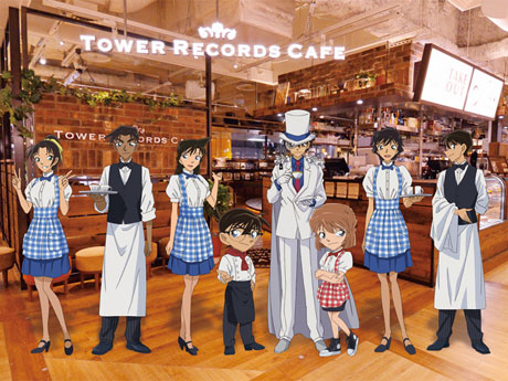 カフェオリジナルのイラストを使う「コナンカフェ」のビジュアル&copy;青山剛昌/小学館・読売テレビ・TMS 1996