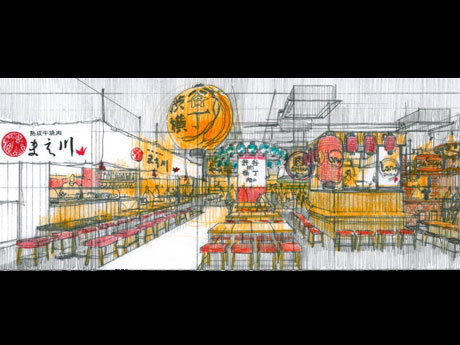 7店舗が出店する「渋谷肉横丁 離」のイメージ