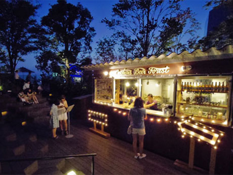 昨年開いた際ビアテラスの様子