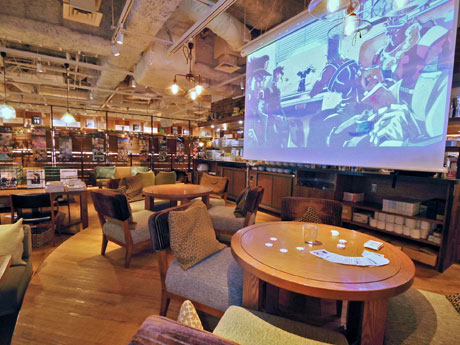 2階で展開するコラボカフェの店内