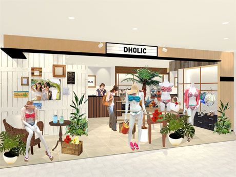 水着やビーチウエアを中心に扱う店舗イメージ