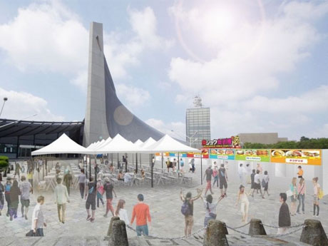 都内の10店舗以上が出店する会場のイメージ