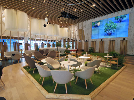 独自のシステムで西表島の自然を「再現」した店内