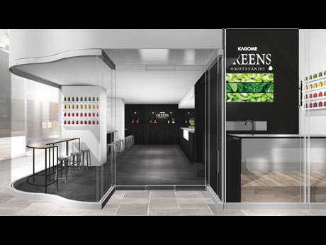 飲料に使っている素材をイメージしたカラフルな装飾を施す店内のイメージ