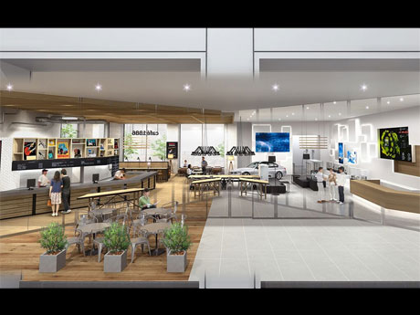 ロビーに併設するカフェの内観イメージ