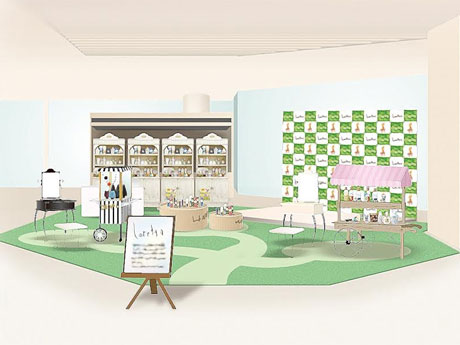 来店客がスタイリングを試せるブースも用意する店舗イメージ