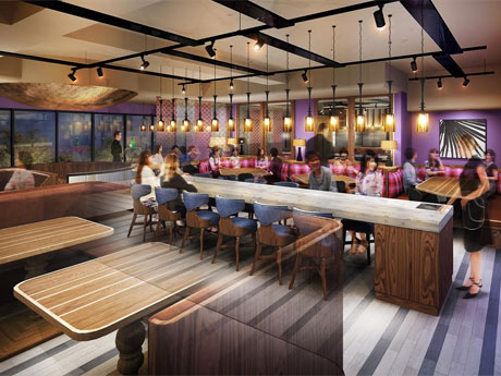 複数人がかけられる「コミュニティーテーブル」も大きくとるという1階のイメージ