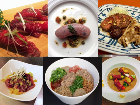 参加各店で提供しているクジラ肉料理の一部