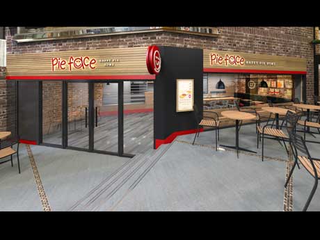 正面入り口に面した区画に出店する店舗外観イメージ