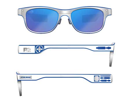 フロントはシルバー、テンプルはホワイトのR2−D2モデル（23万7,600円）のデザインイメージ