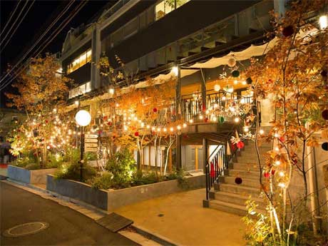 クリスマス装飾中の「SodaCCo」外観