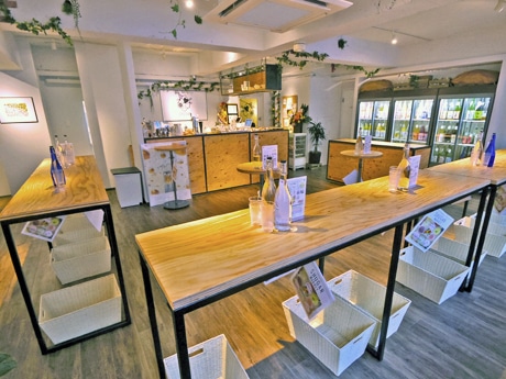 明るくカジュアルな雰囲気の店内