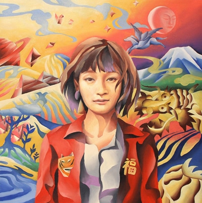 上岡拓也さんは水曜日のカンパネラ「ジパング」のジャケット原画を出品する