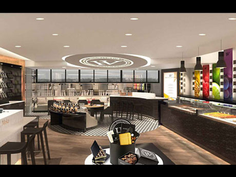 カフェスペースを併設する店内のイメージ