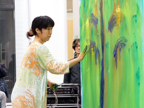 ライブペインティングの様子