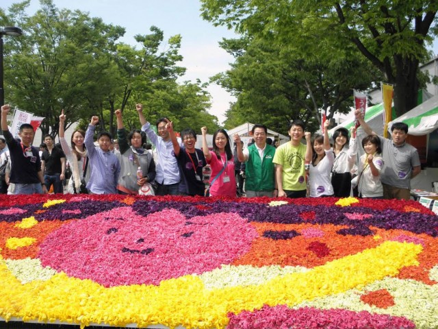 昨年制作した花絵