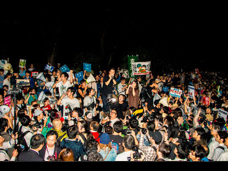 SEALDsの半年間に密着した「わたしの自由について」より&copy;2016 sky key factory,Takashi NISHIHARA